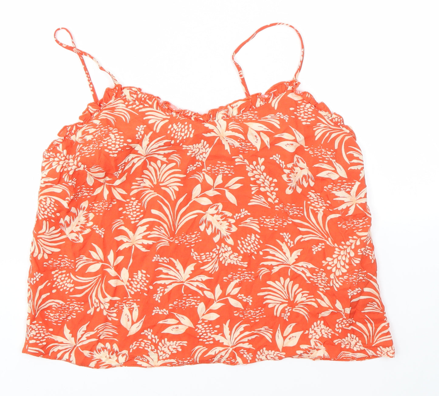New Look Womens Orange Floral  Camisole Blouse Size 12