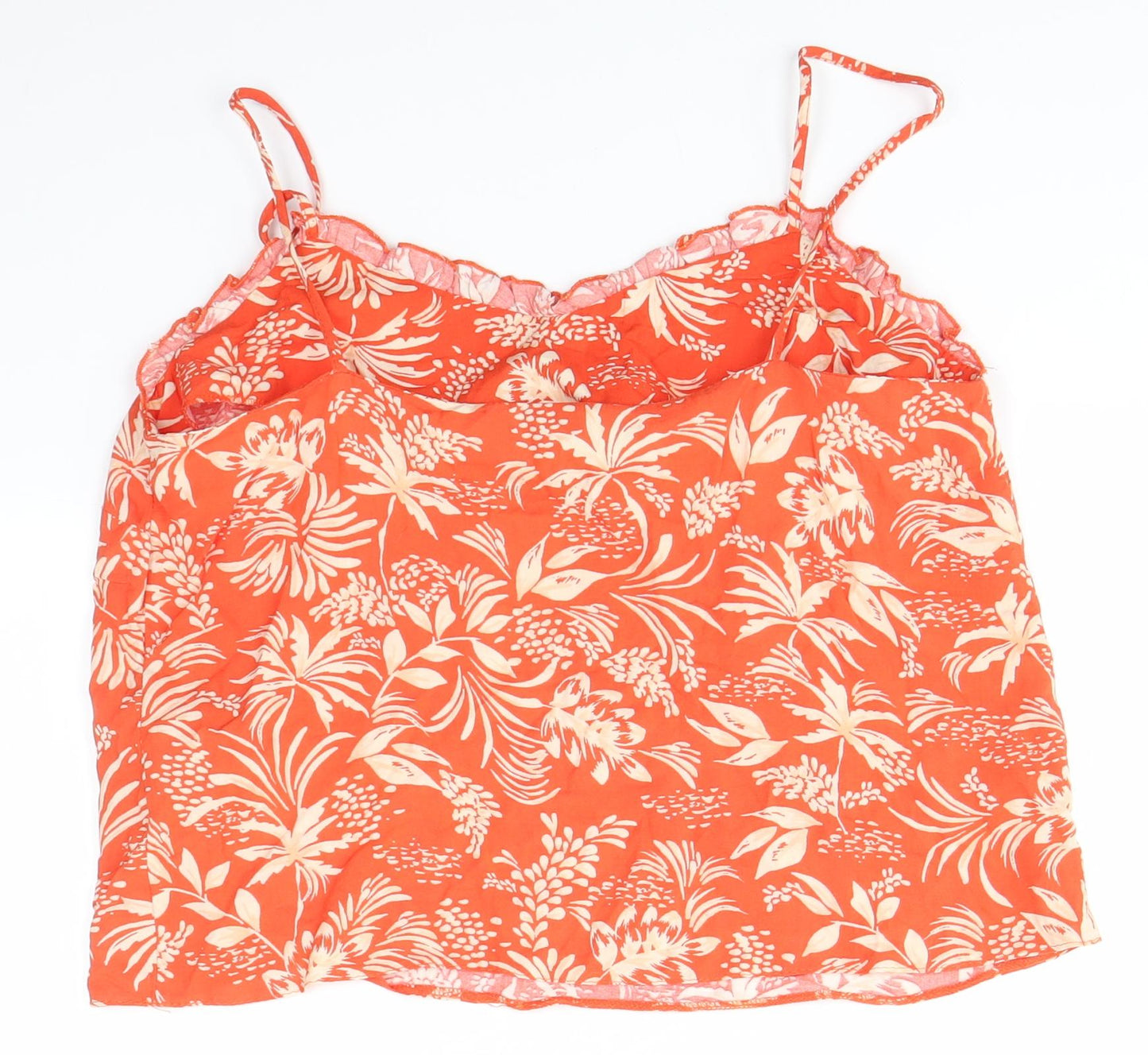 New Look Womens Orange Floral  Camisole Blouse Size 12