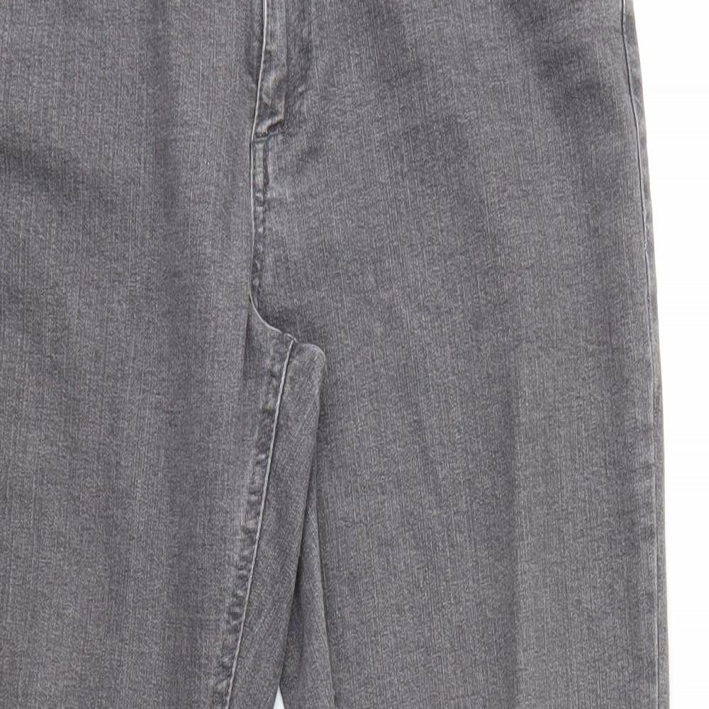 M&S Womens Grey   Straight Jeans Size 14 L27 in - Short