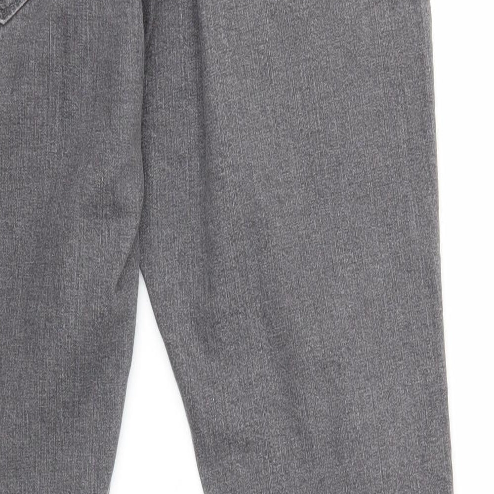 M&S Womens Grey   Straight Jeans Size 14 L27 in - Short