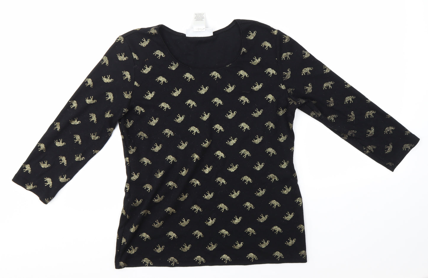 Karen Scott Womens Black   Basic Blouse Size M