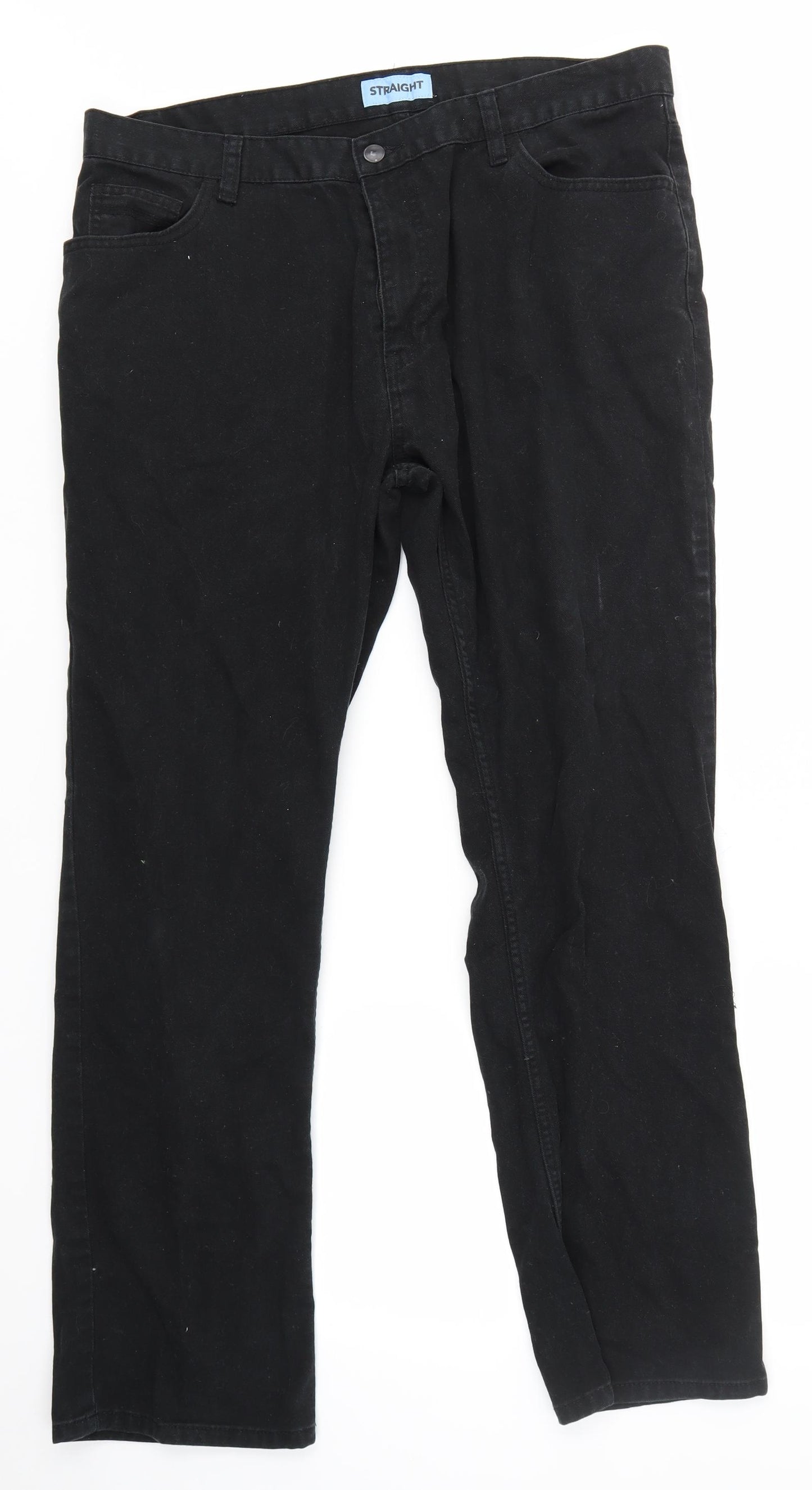George Mens Black   Straight Jeans Size 38 in L31 in