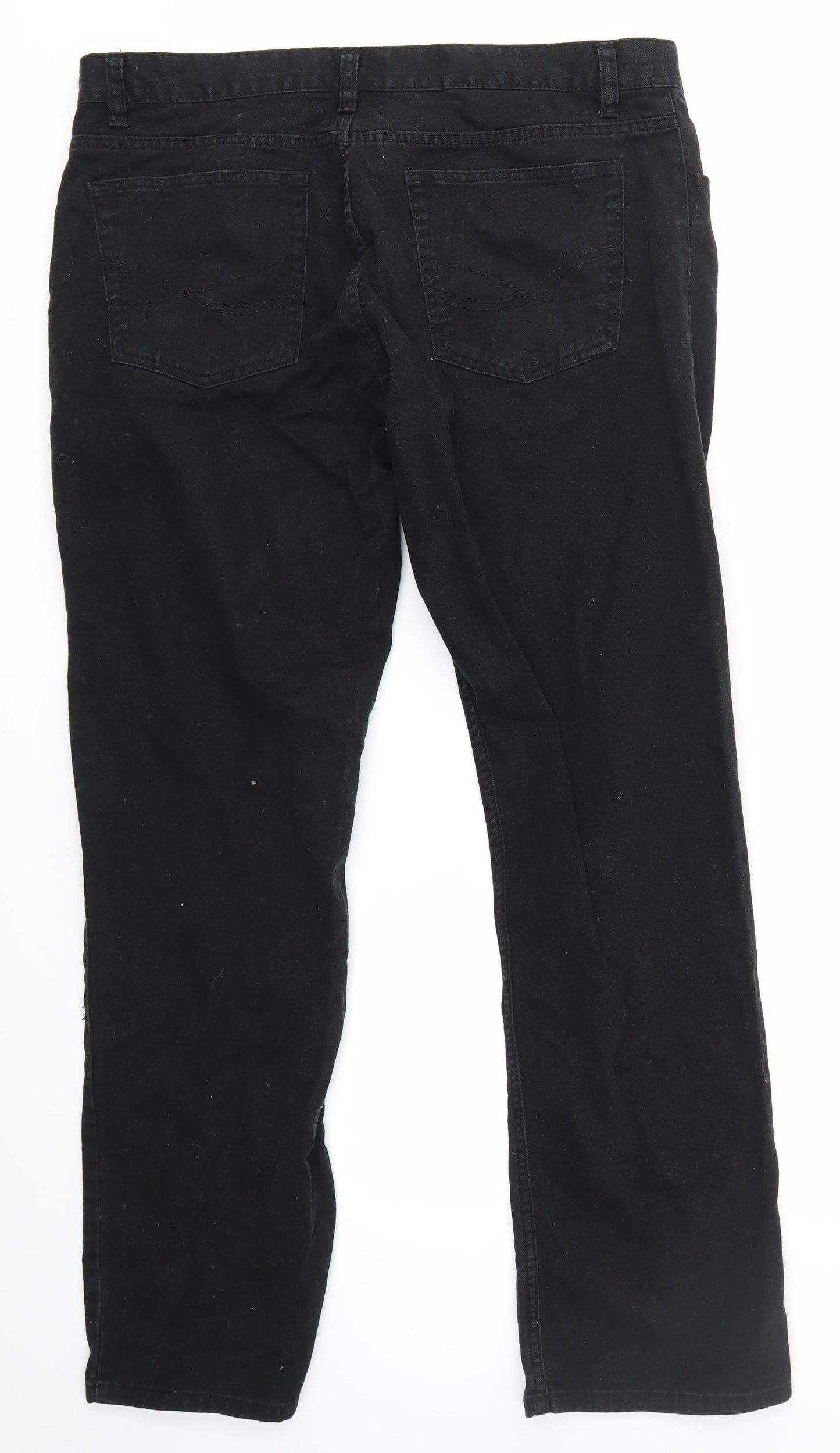 George Mens Black   Straight Jeans Size 38 in L31 in