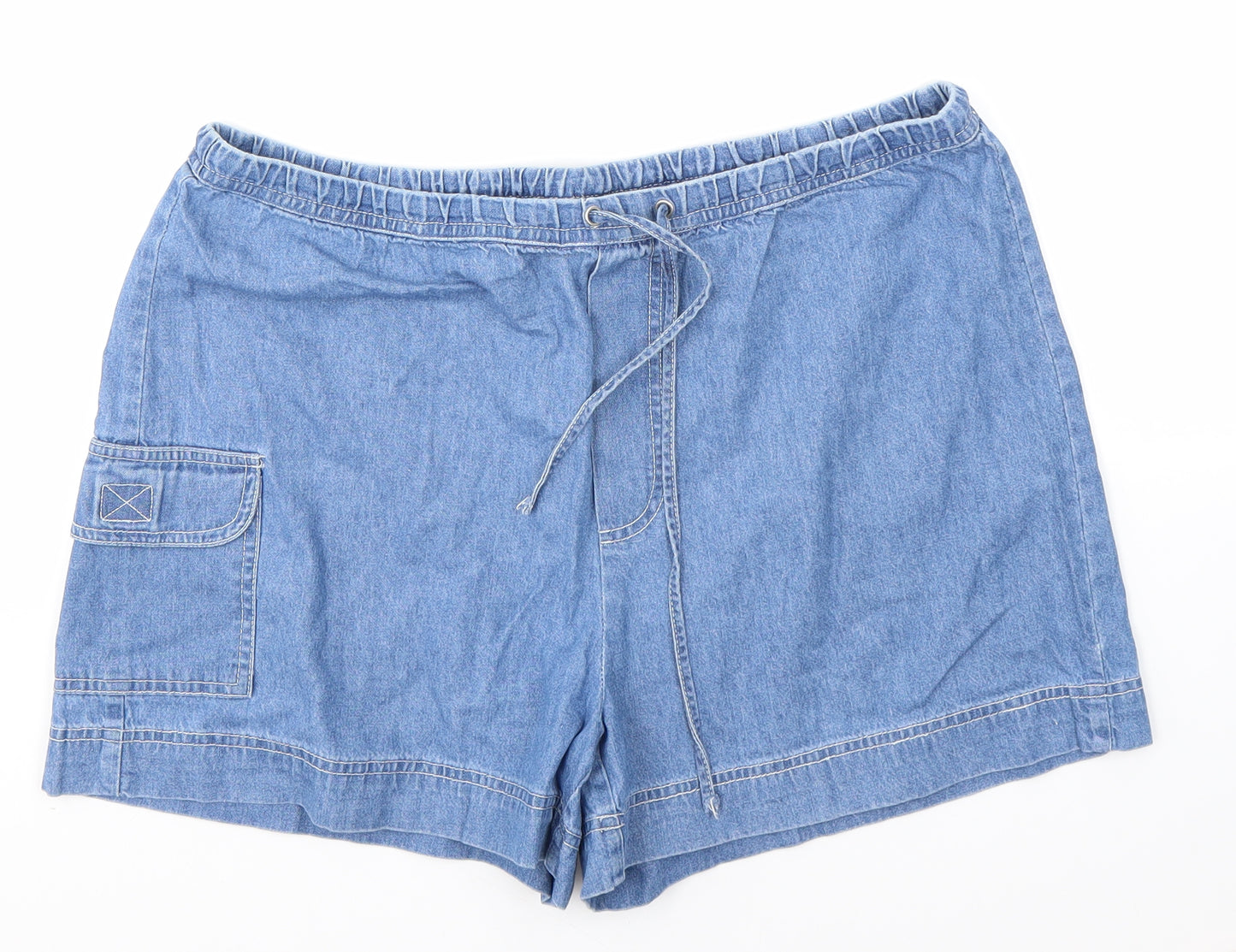 Faded Glory Womens Blue   Boyfriend Shorts Size L