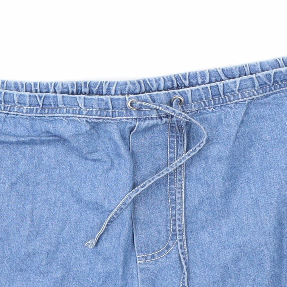Faded Glory Womens Blue   Boyfriend Shorts Size L