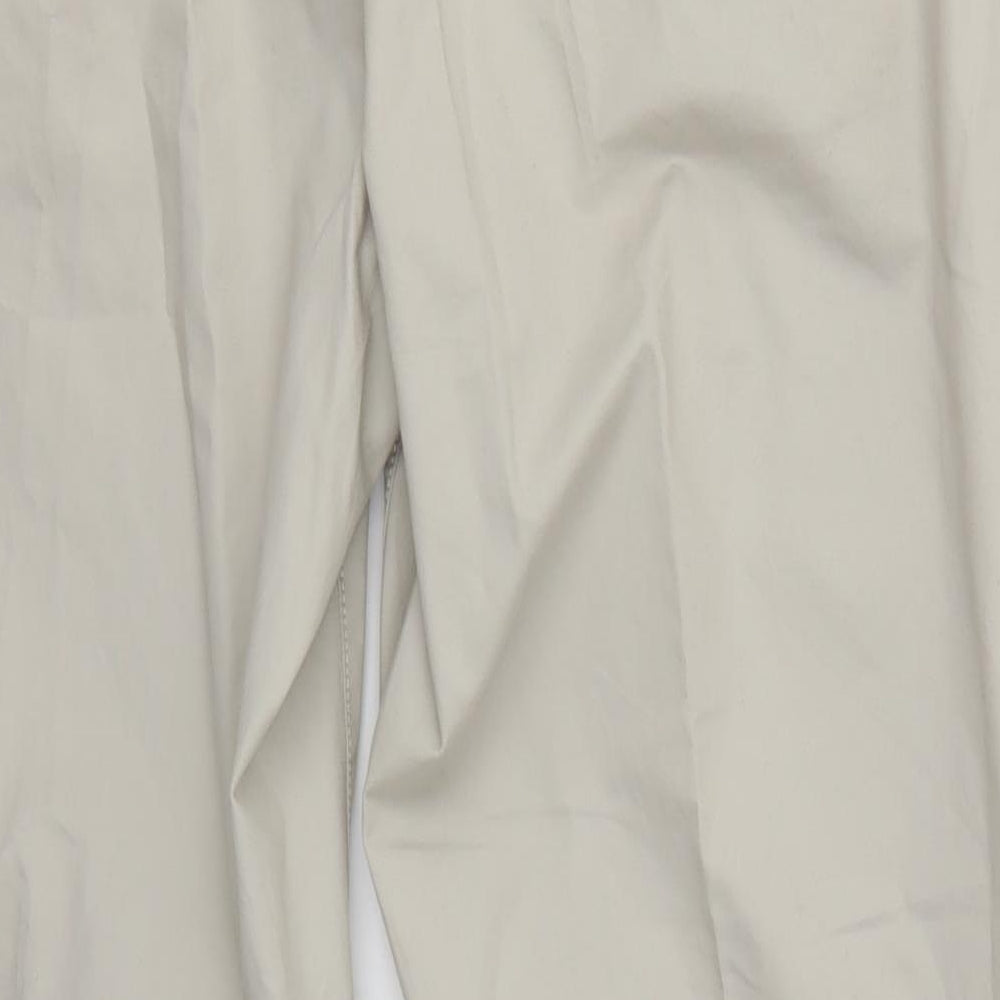 M&S Womens Beige   Dress Pants Trousers Size 16 L28 in
