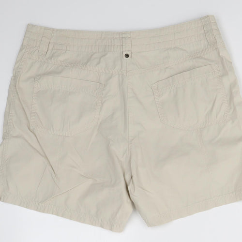 M&S Womens Beige   Boyfriend Shorts Size 16