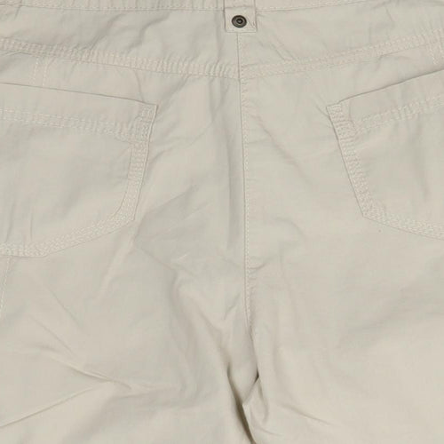 M&S Womens Beige   Boyfriend Shorts Size 16