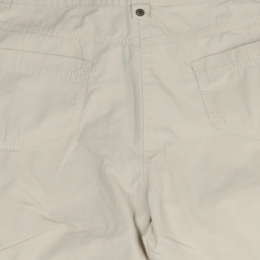 M&S Womens Beige   Boyfriend Shorts Size 16