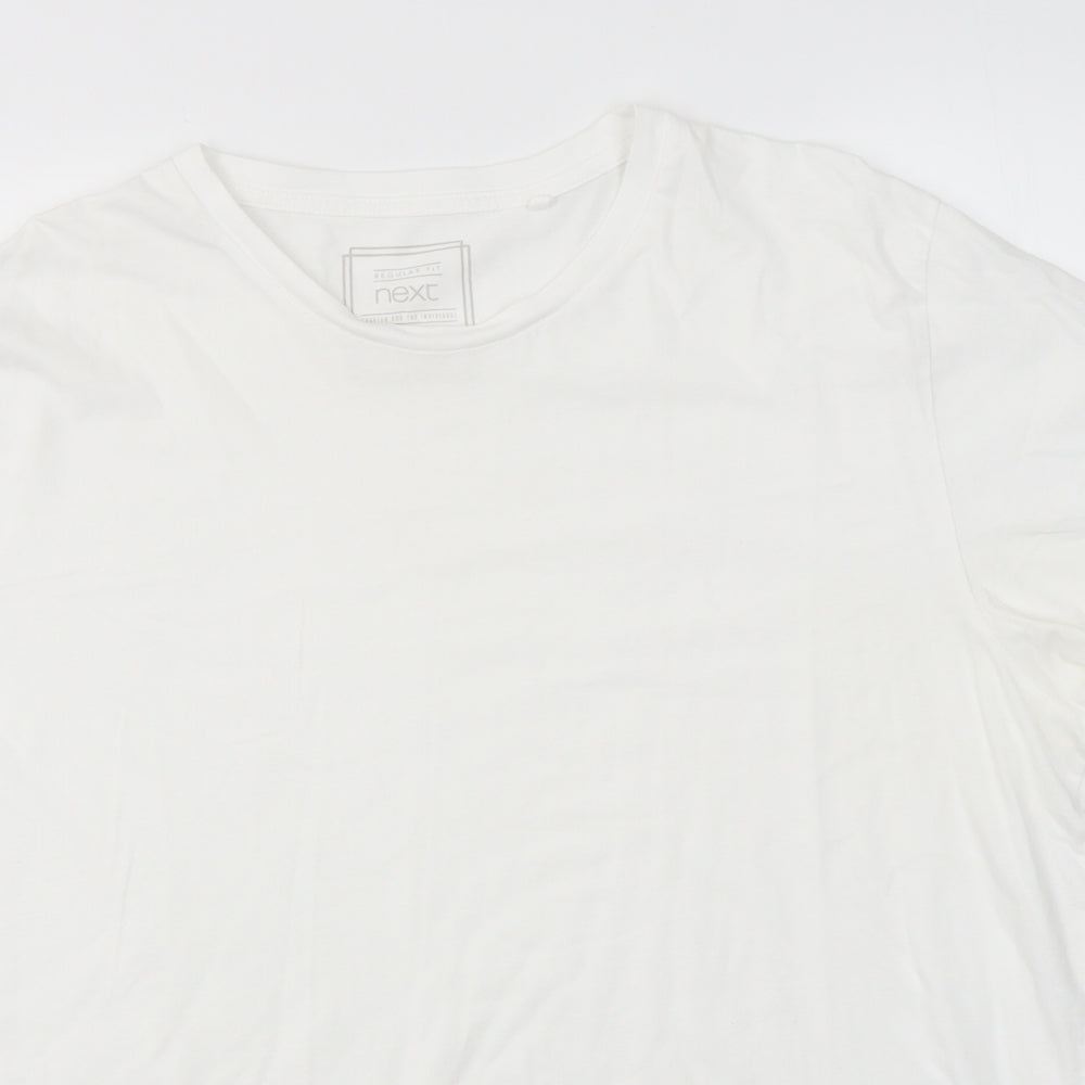 NEXT Mens White    T-Shirt Size XL