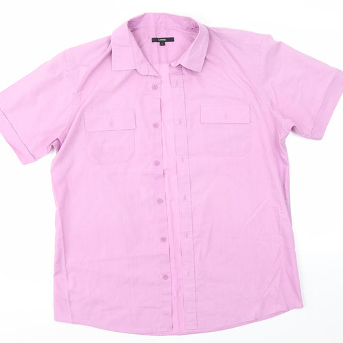 George Mens Purple    Button-Up Size L