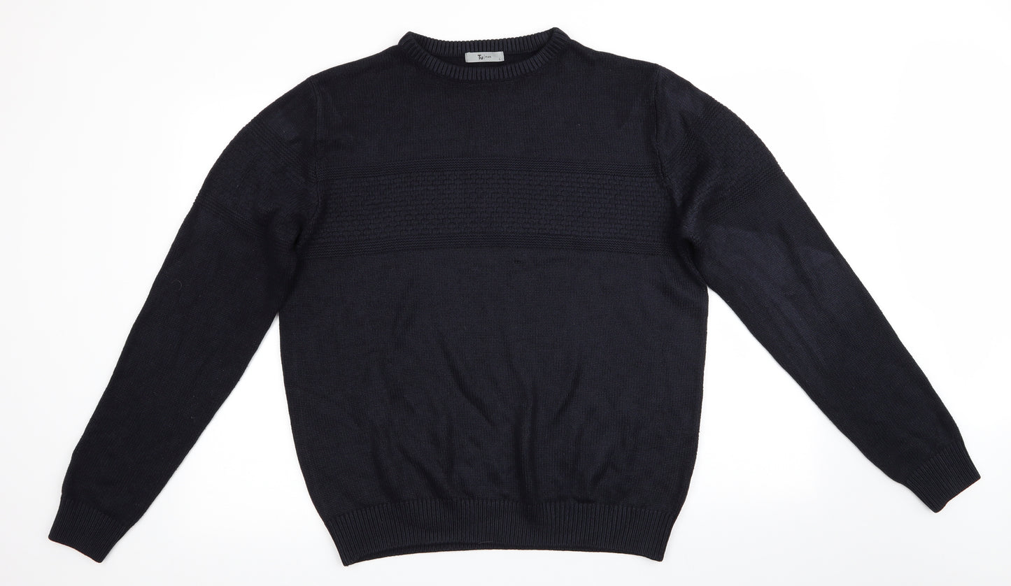 TU Mens Beige   Pullover Jumper Size L