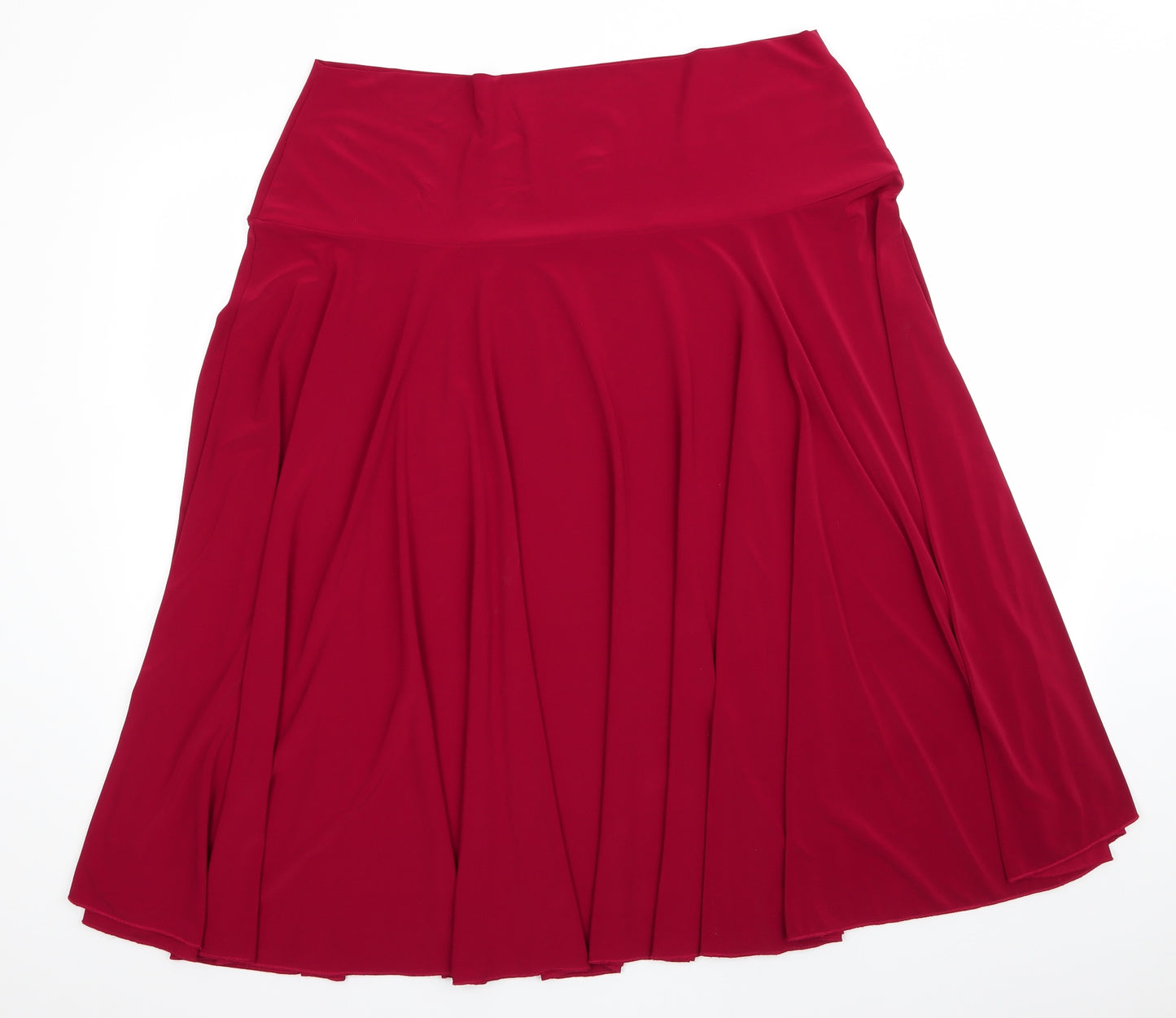 Preworn Womens Red   Flare Skirt
