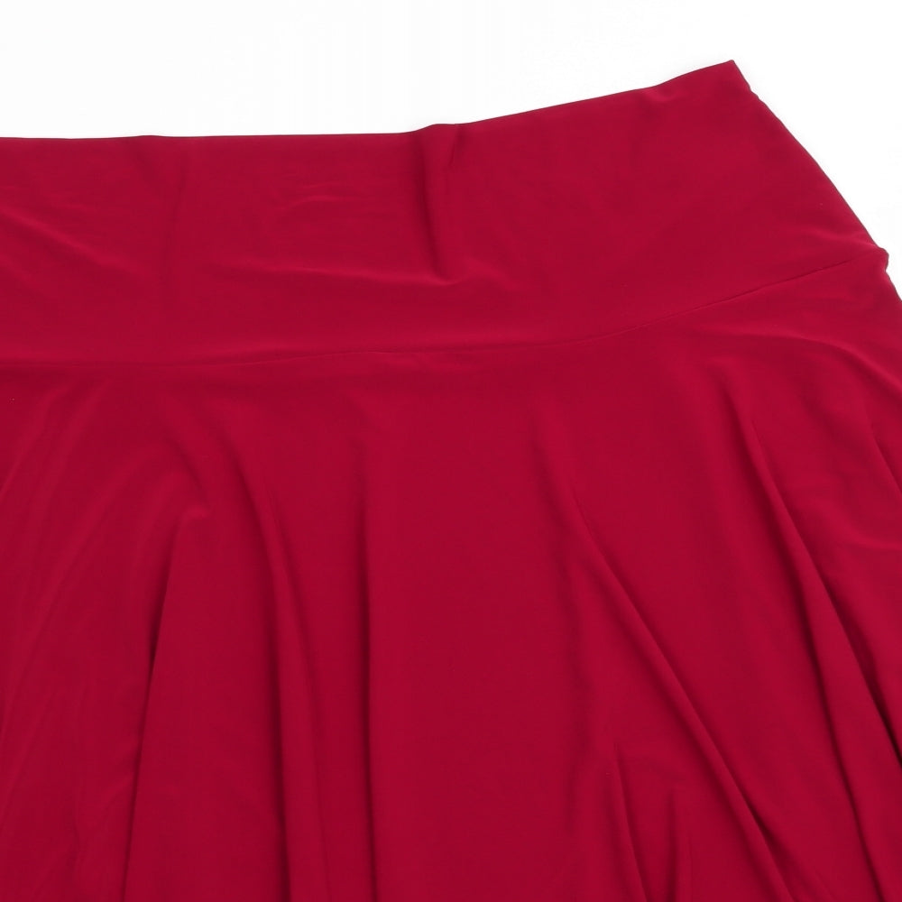 Preworn Womens Red   Flare Skirt
