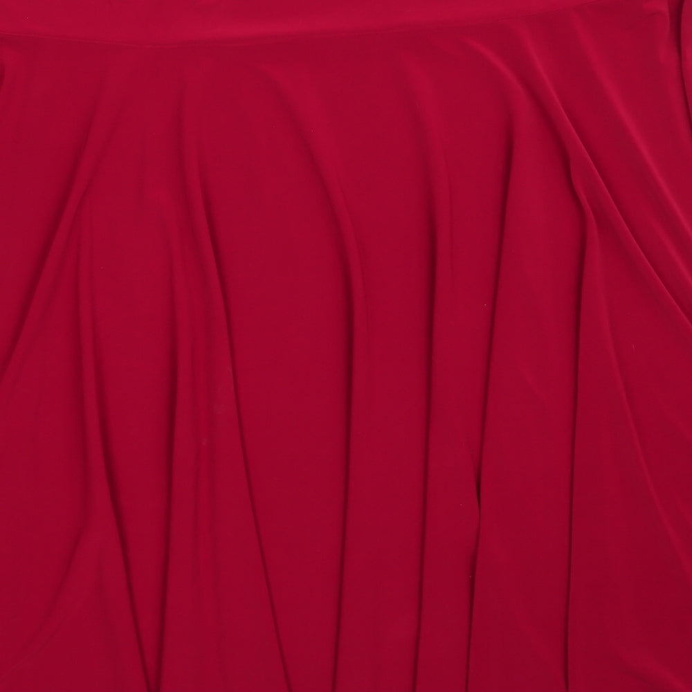 Preworn Womens Red   Flare Skirt