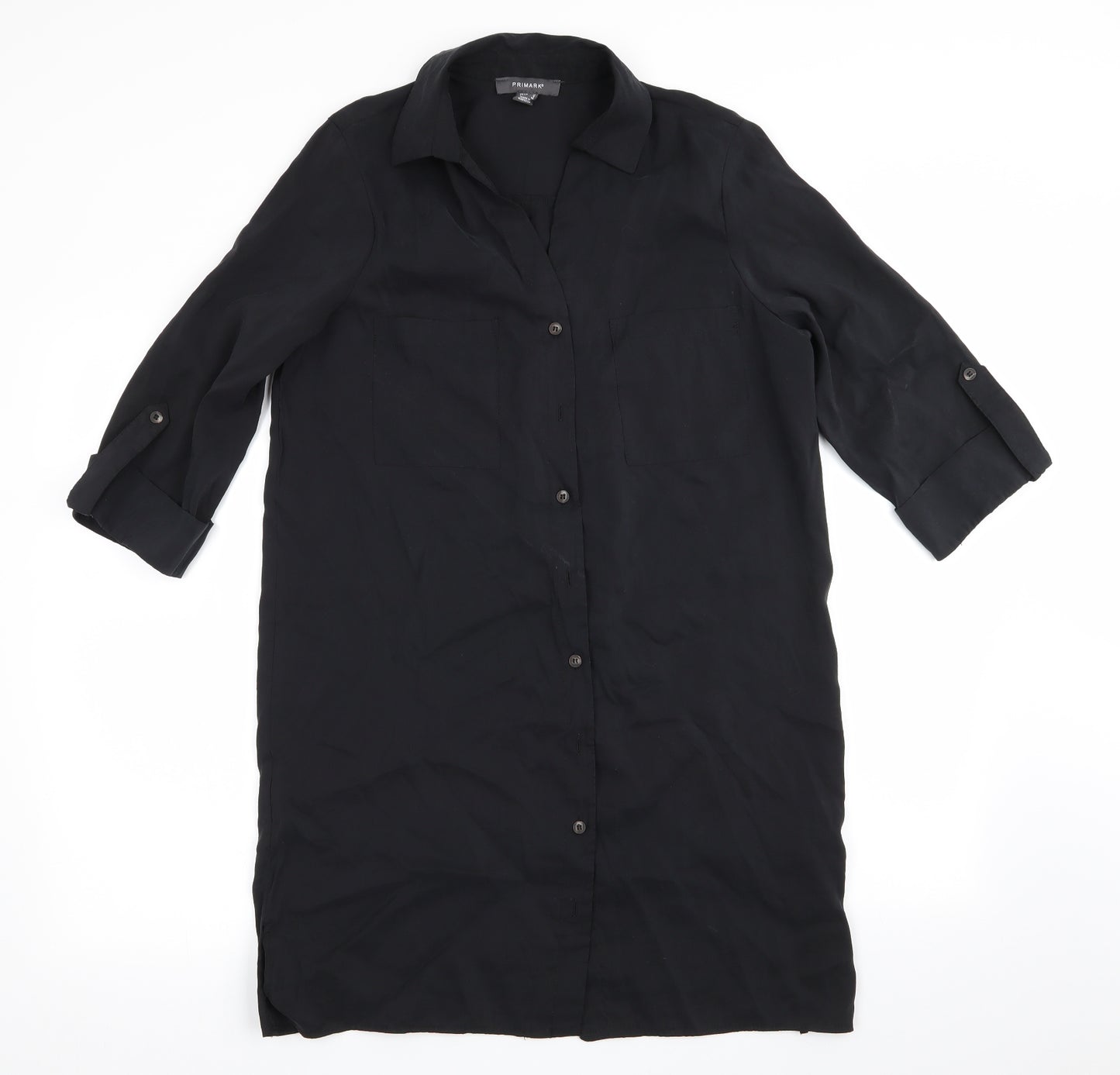 Primark Womens Black   Shirt Dress  Size 12