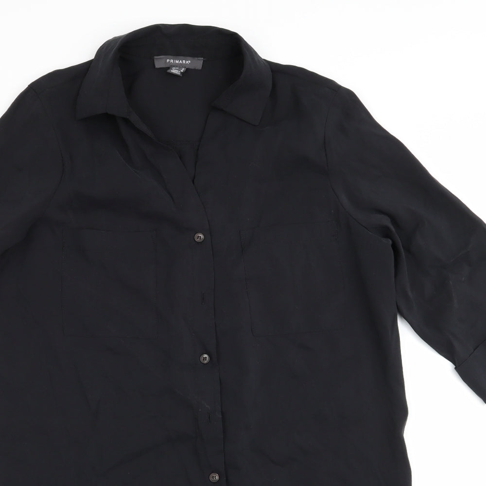 Primark Womens Black   Shirt Dress  Size 12