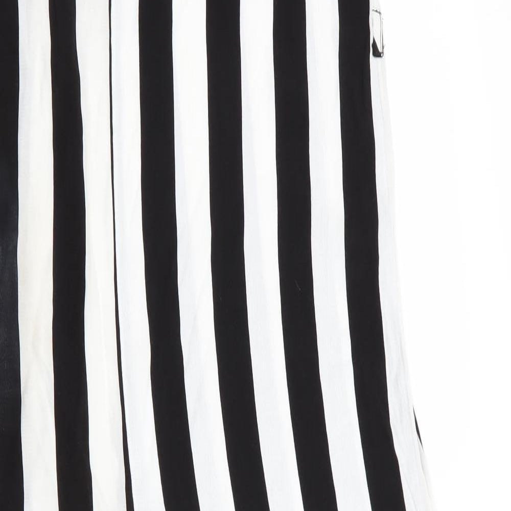 New Look Womens Black Striped  Jumpsuit One-Piece Size 14 L28 in