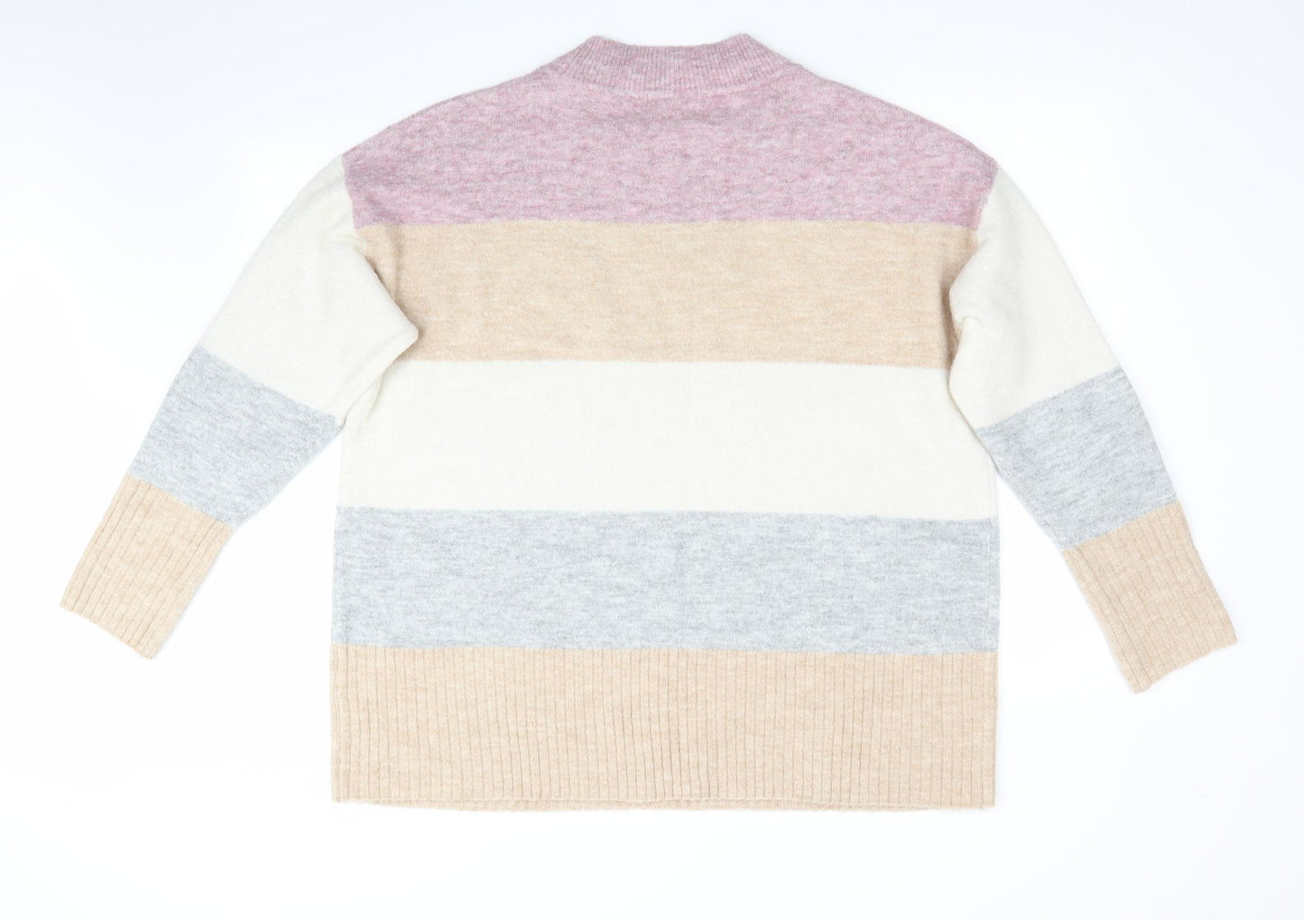TU Womens Beige Striped  Pullover Jumper Size 20  - Pink Beige Grey Ivory Stripes