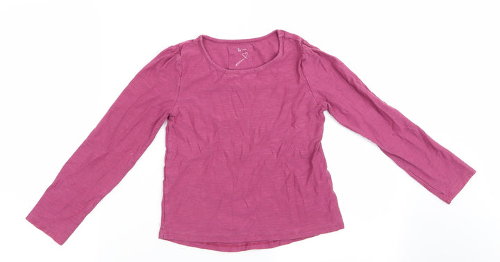 TU Girls Pink   Basic Casual Size 8 Years  - gathered shoulders