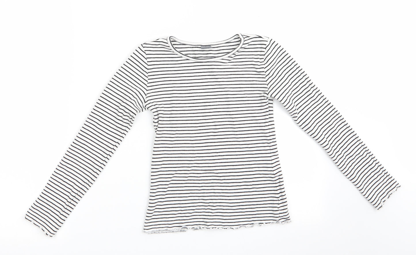 NEXT Girls Black Striped  Basic Casual Size 11 Years  - Black & White Stripe