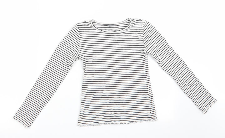 NEXT Girls Black Striped  Basic Casual Size 11 Years  - Black & White Stripe