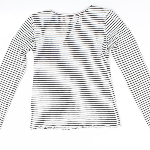 NEXT Girls Black Striped  Basic Casual Size 11 Years  - Black & White Stripe