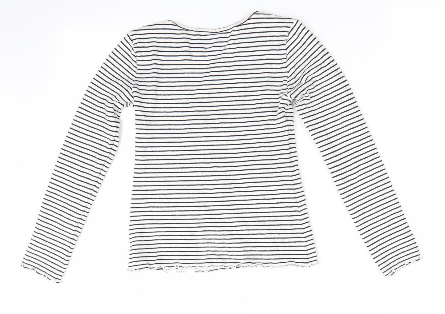 NEXT Girls Black Striped  Basic Casual Size 11 Years  - Black & White Stripe