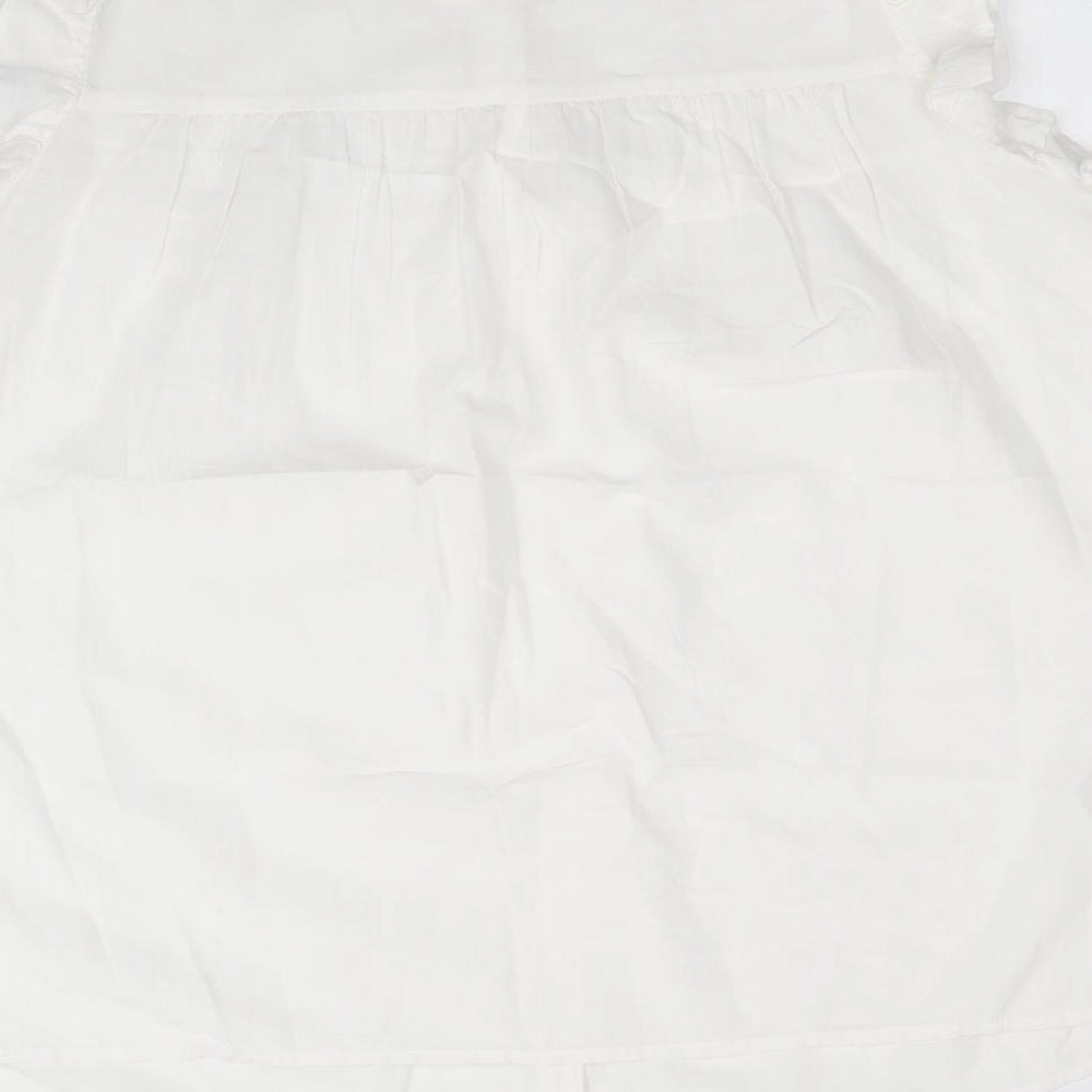 TU Womens Ivory   Basic Button-Up Size 20  - Cut out front details Frilled shoulders