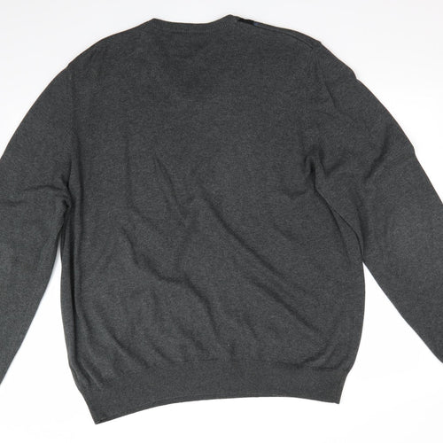 Blue Harbour Golf Mens Grey Argyle/Diamond  Pullover Jumper
