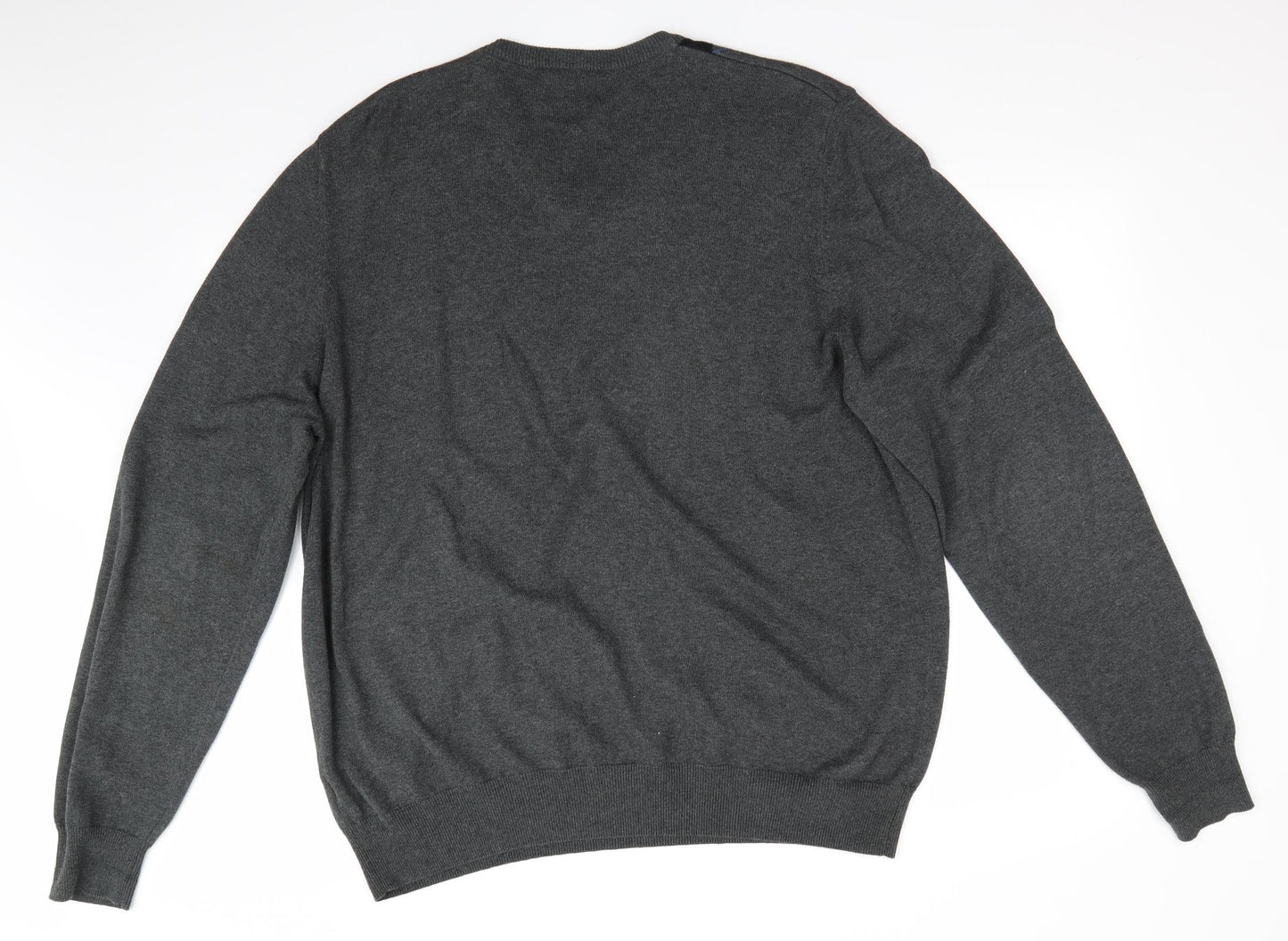 Blue Harbour Golf Mens Grey Argyle/Diamond  Pullover Jumper