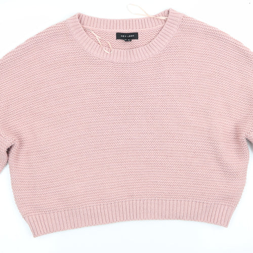 New Look  Womens Pink   Pullover Jumper Size S  - Batwing Sleeve