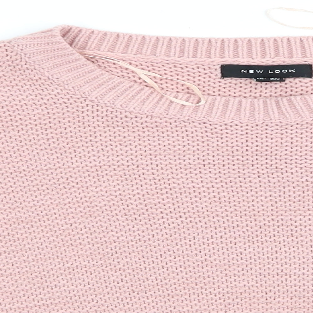 New Look  Womens Pink   Pullover Jumper Size S  - Batwing Sleeve
