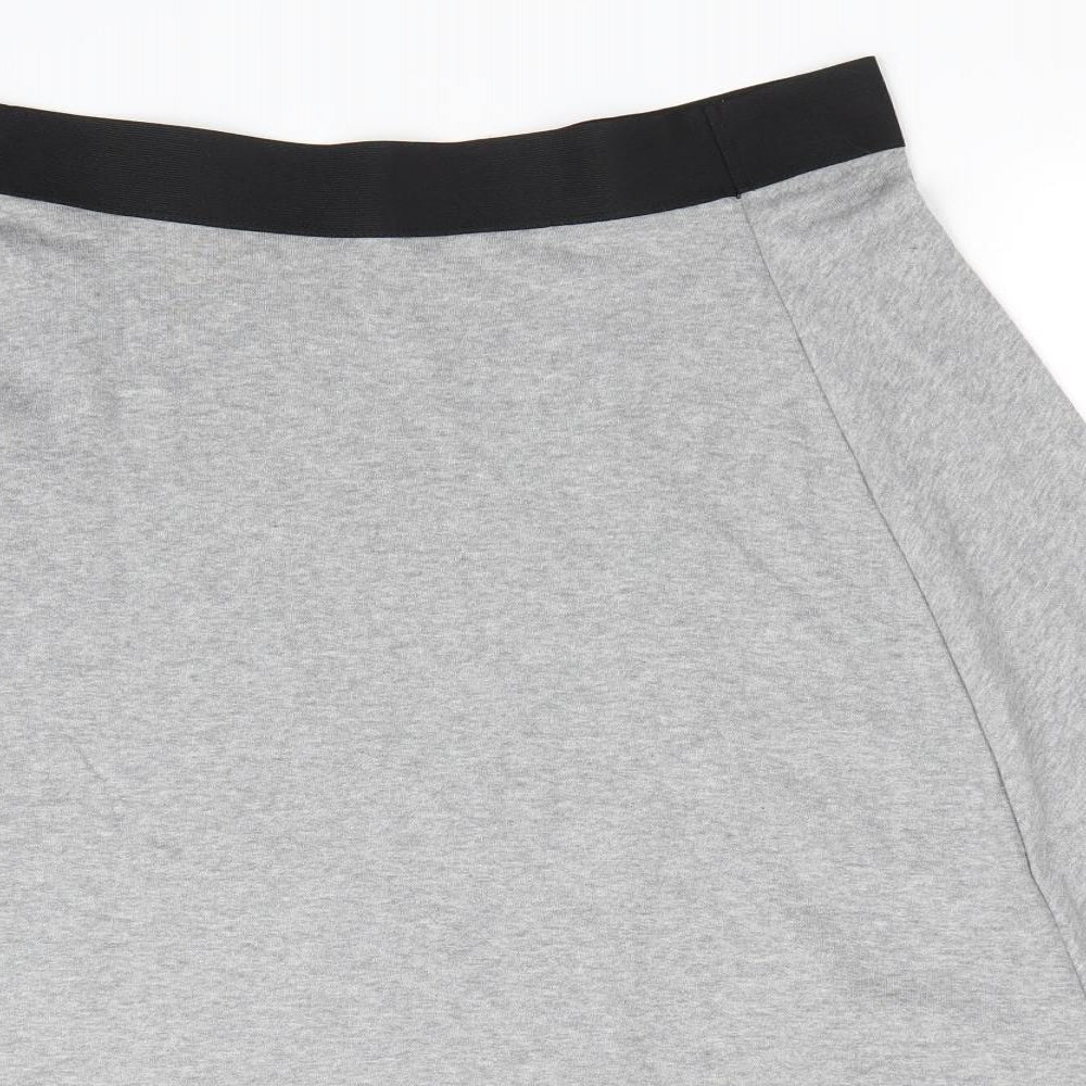 Marks and Spencer Womens Grey   Flare Skirt Size 12  - Sweatshirt type fabric