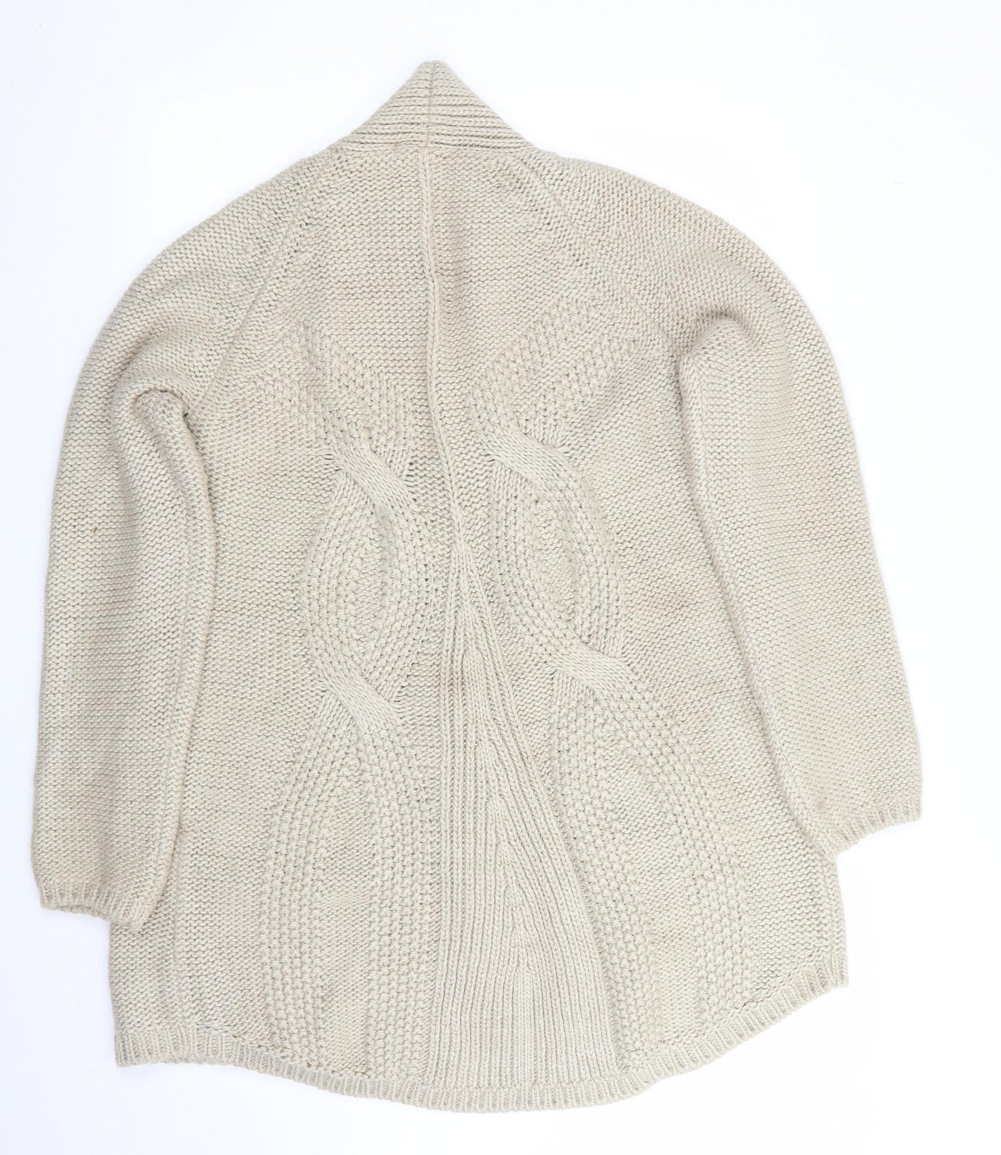 TU Womens Beige   Cardigan Jumper Size L  - Collard
