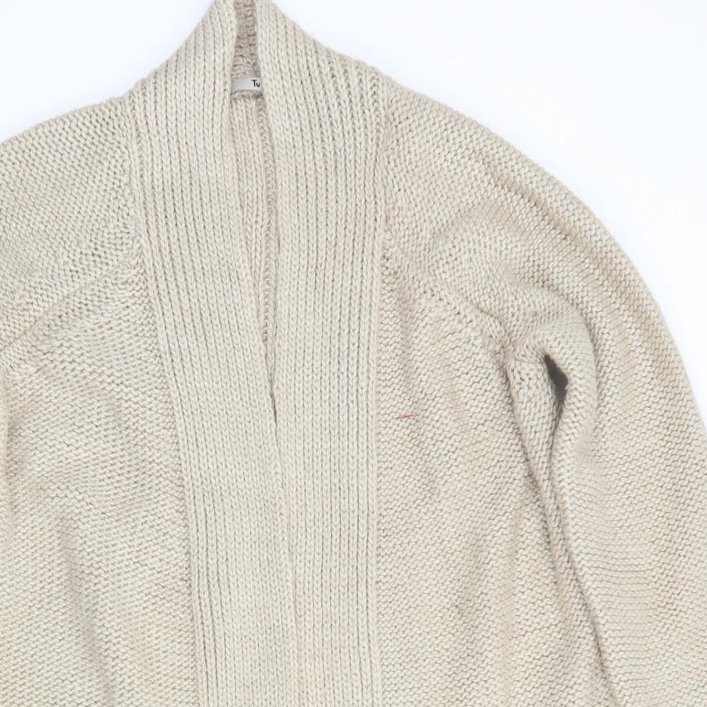 TU Womens Beige   Cardigan Jumper Size L  - Collard