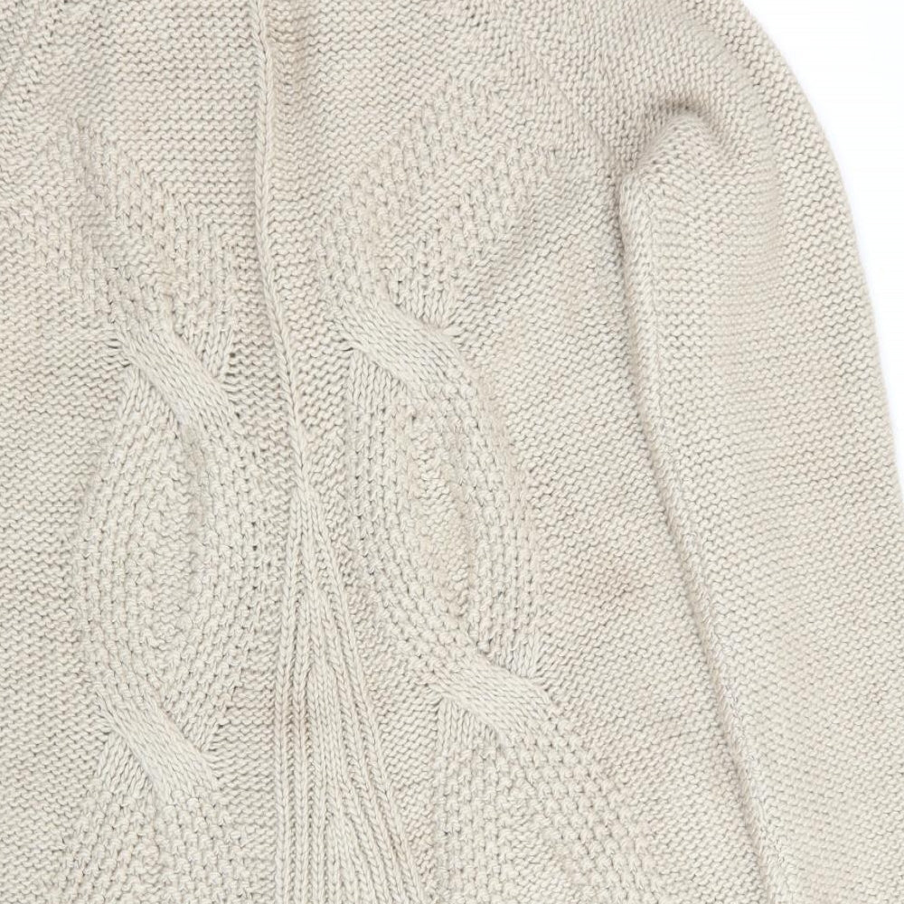 TU Womens Beige   Cardigan Jumper Size L  - Collard