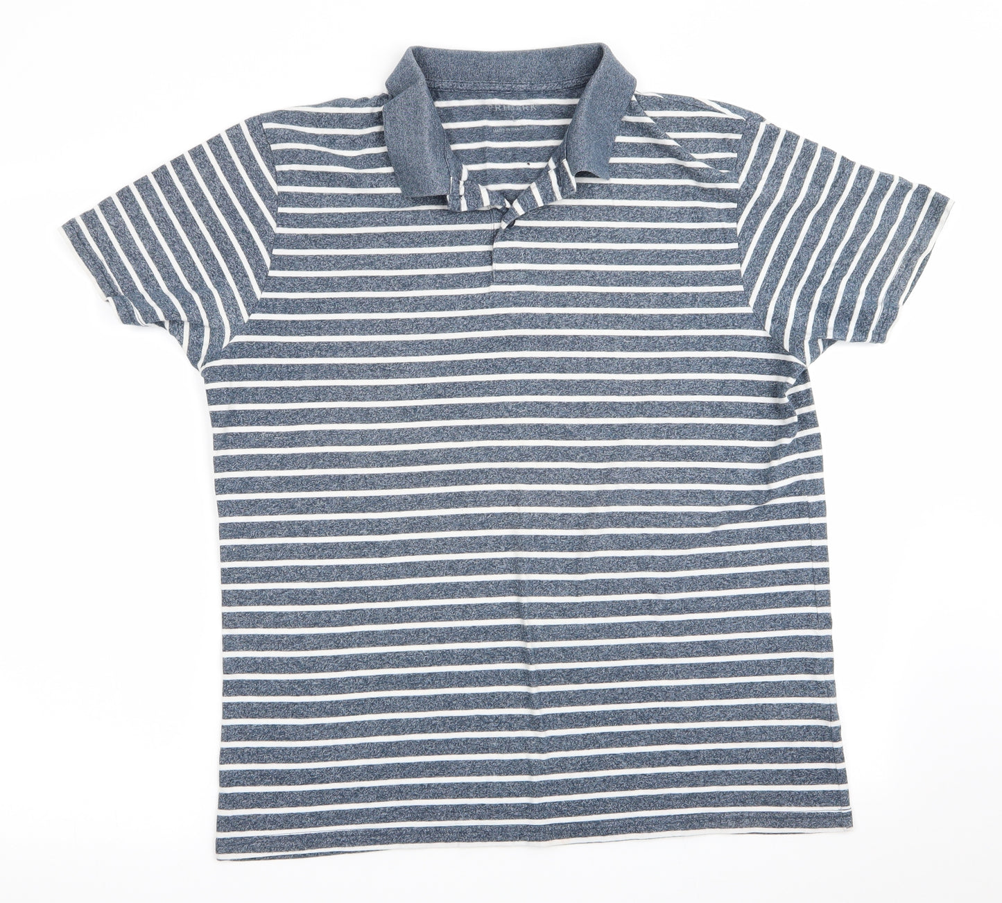 Primark Mens Blue Striped   T-Shirt Size L