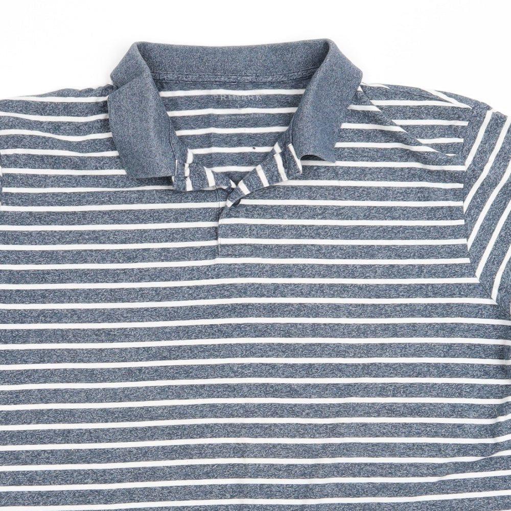 Primark Mens Blue Striped   T-Shirt Size L