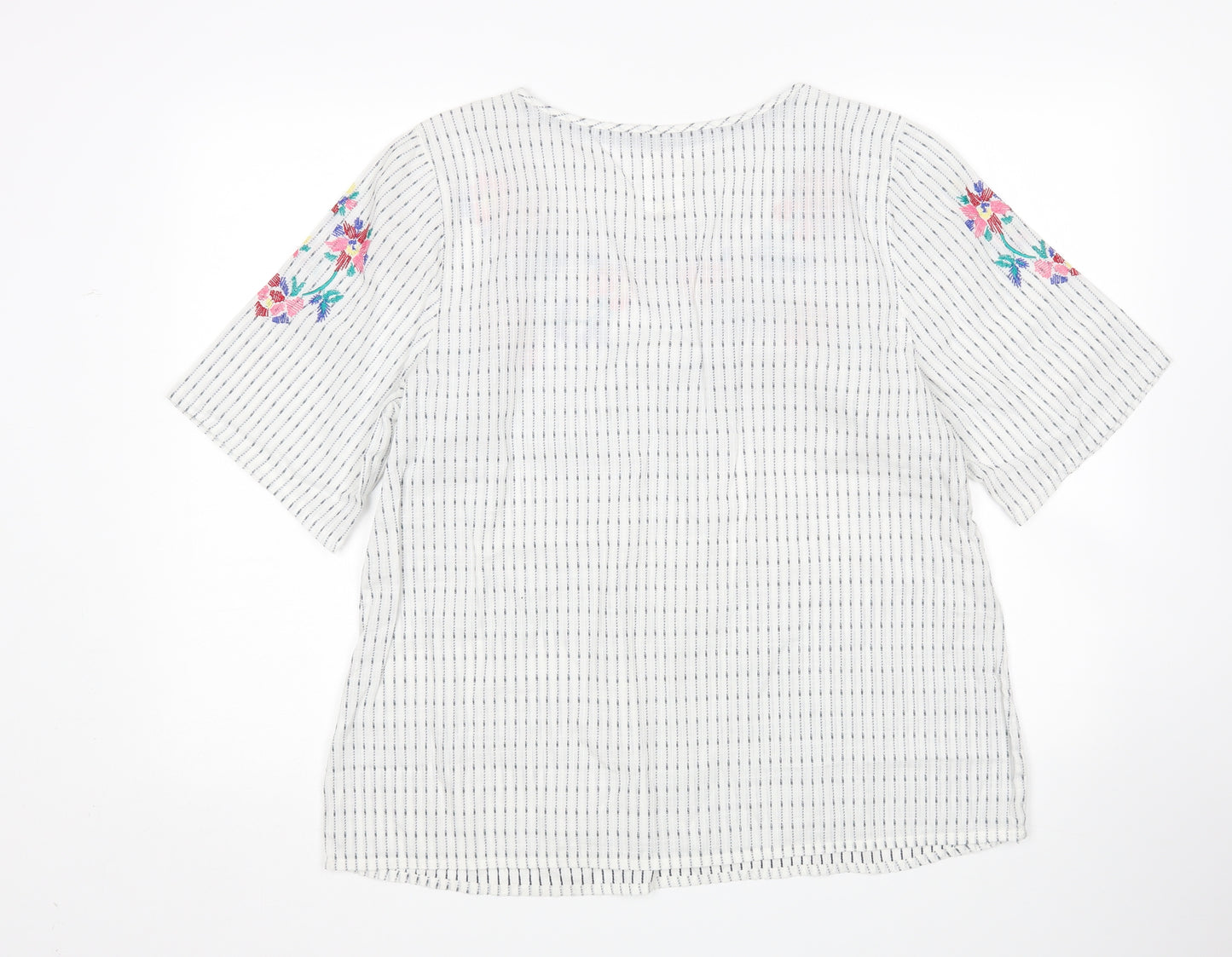 Mantaray Womens Multicoloured Striped  Basic Blouse Size 18