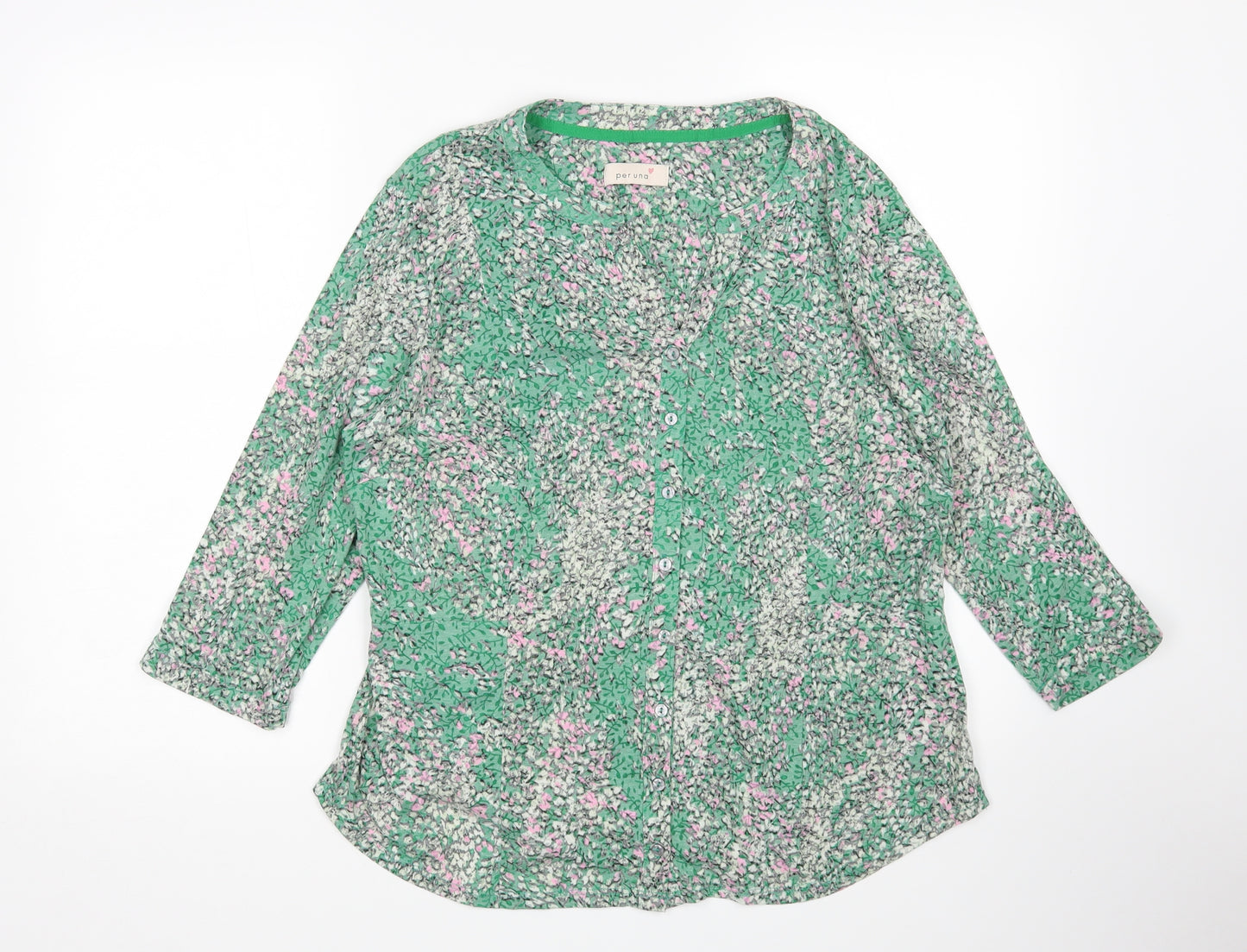 M&S Womens Multicoloured Floral  Basic Button-Up Size 16