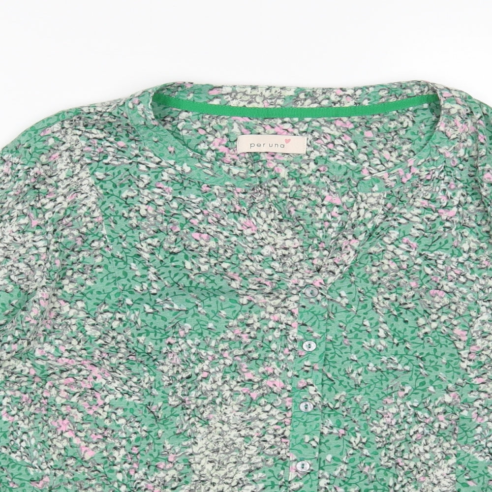M&S Womens Multicoloured Floral  Basic Button-Up Size 16