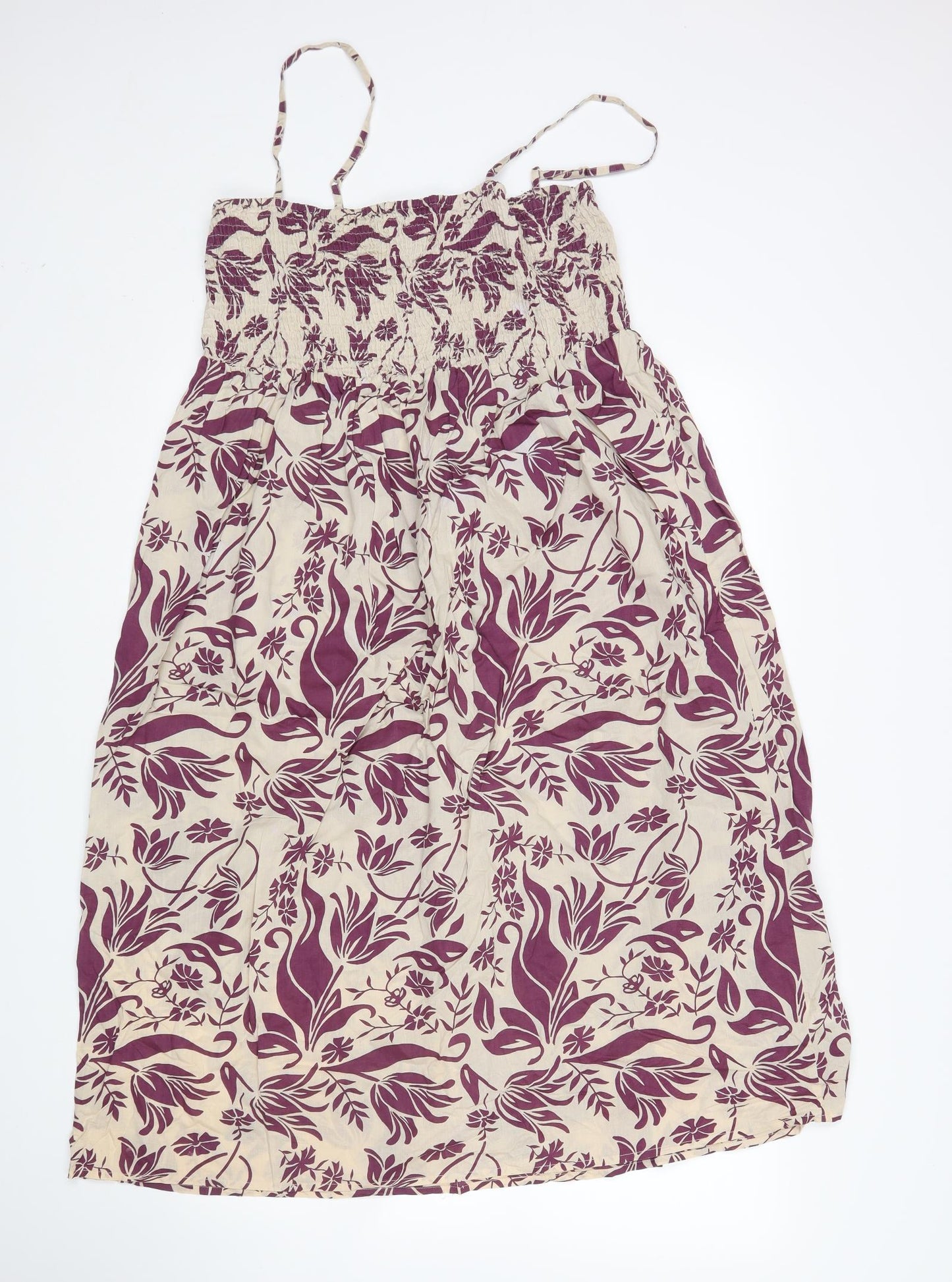 M&S Womens Multicoloured Floral  Tank Dress  Size 12