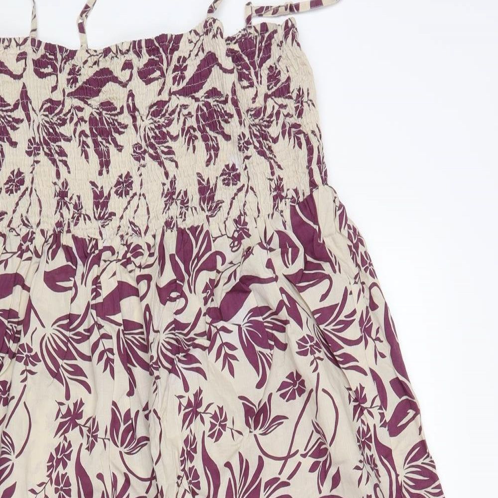 M&S Womens Multicoloured Floral  Tank Dress  Size 12