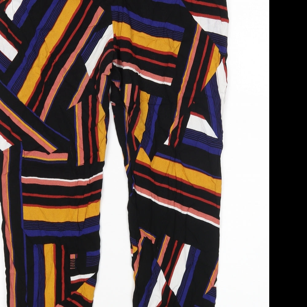 Papaya Womens Multicoloured Geometric  Harem Trousers Size 16 L26 in