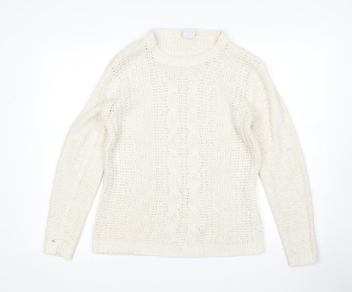 Vera Moda Womens Ivory Pullover Jumper Size M