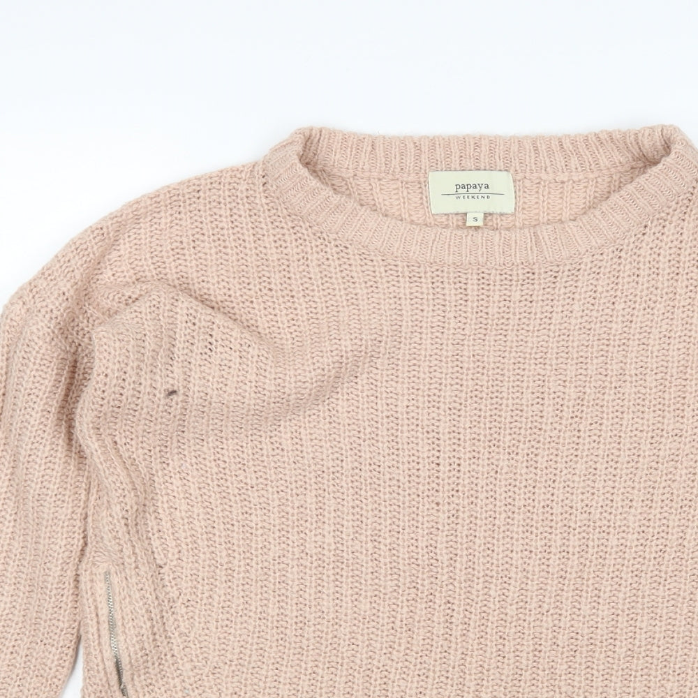 Papaya Womens Pink   Pullover Jumper Size S