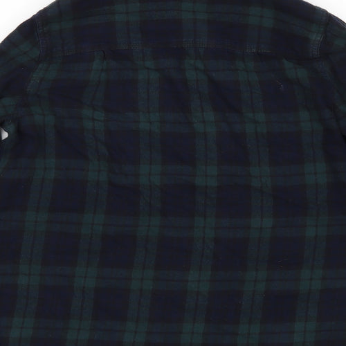 Topshop Womens Multicoloured Plaid Flannel Basic Button-Up Size 10