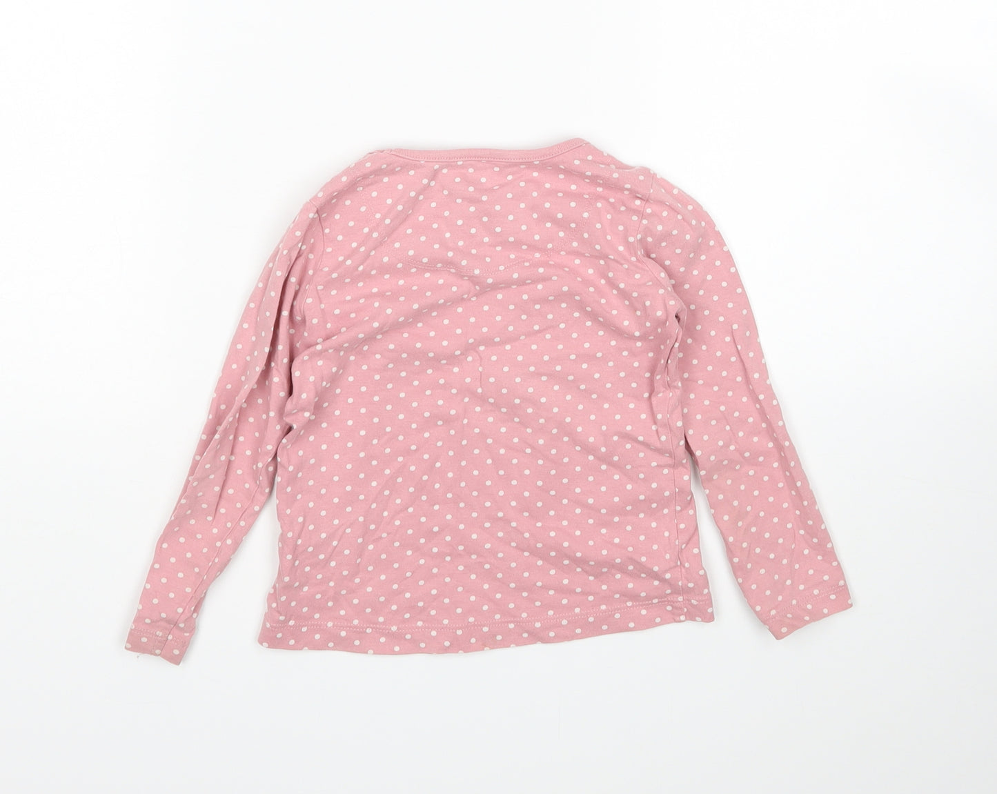 TU Girls Pink Polka Dot  Basic T-Shirt Size 3 Years