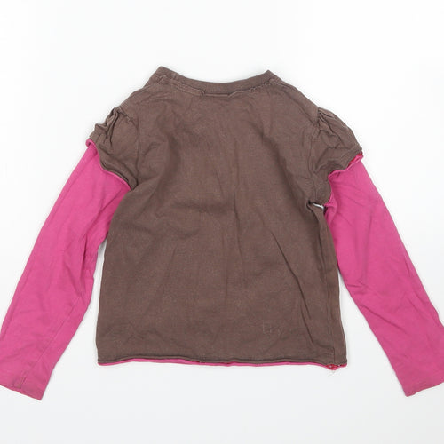 Cherokee Girls Multicoloured Animal Print  Basic T-Shirt Size 3-4 Years